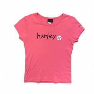 Y2K Hurley Baby Tee - pink - size medium